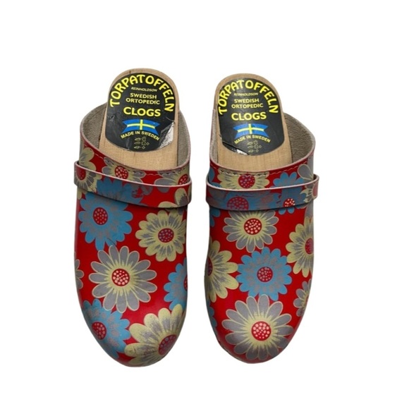 Torpatoffeln Shoes - Torpatoffeln Swedish Clogs Daisy Floral Print